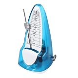 QUARKZMAN Metronome Mecanique,Haute Precision Chronometre Musical Professionnel Metronome Universel Pour Piano Guitare Violon Ukulele Joueur,Transparent Bleu