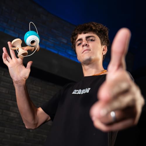 Skill Addicts Starter Kendama, modernes Holz-Kendama original für Tricks, für Kinder und Erwachsene - Schwarz