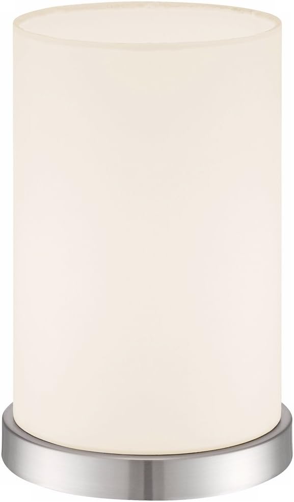 360 Lighting Modern Small Accent Table Lamp 10 1/2" High White Fabric Cylinder Shade Decor for Bedroom Living Nightstand Bedside Office Kids Room House Home Family