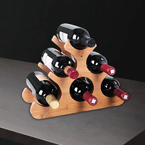 Soporte para botellas de vino de madera para 6 botellas miniatura 4