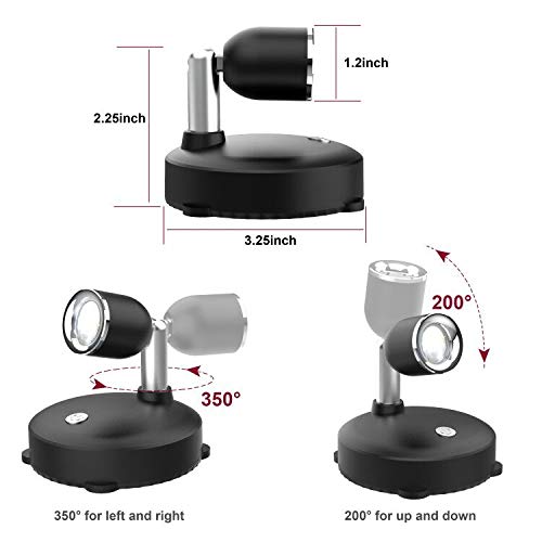 image for Amries LED Wireless Spotlight, Battery Operated Lights with Remote Con