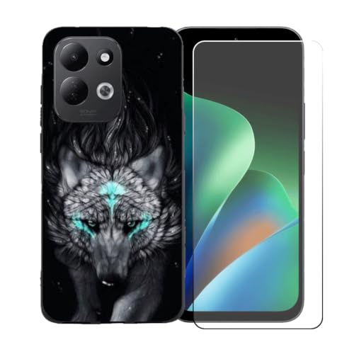 BMPNLSZ �K�p Redmi 17 5G �X�}�z�P�[�X + HD�����K���X�ɓK�����ėpTPU�ی�J�o - BST13 | HD�����K���X�ɓK�����ėpTPU�ی�J�o�[�A�V���J�Q���V�F���o���p�[�ی�o�b�N�V�F��-�K�p Redmi 17 5G�ɓK����9�d�x�X