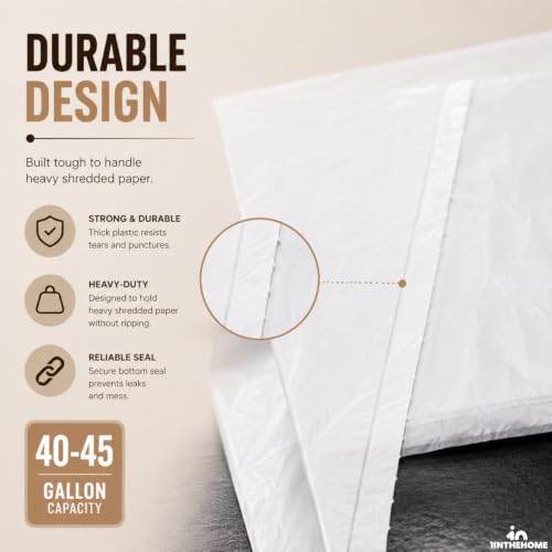 1InTheOffice Shredder Bags 40-45 Gallon, Paper Shredder Waste Bags, (100 Box) by 1InTheOffice - Used condition - Image 4