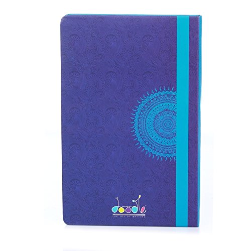 Doodle The Joy Of Writing Motif Ethnic Diary Notebook, Uv - Paper Finish, Hard Cover,Ruled, 200 Pages,Multicolor, (8.5"X 5.5") Inches #TOP5
