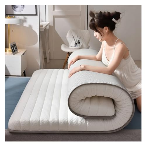 Lit pliant portable avec matelas en latex naturel deux places