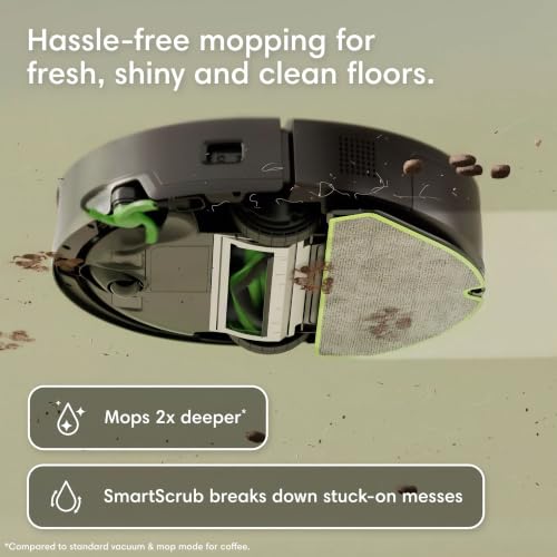 iRobot Roomba 115X Combo Robot Vacuum & Mop, 10,000 Pa, Easy to use, Intense Power-Lifting Suction, LiDAR Navigation, Multiple Cleaning Modes, Avoids Mopping Carpets, Self-Charging by iRobot - Used condition - Image 6