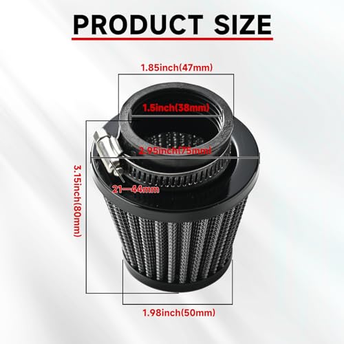 Image of VM22 Carburetor Carb Predator 212 carburetor Throttle Cable Handle Grips and Cable Set 22 mm /0.87 With 38mm Air Filter And 26mm Inlet Pipe Main Jets Kit (Black)