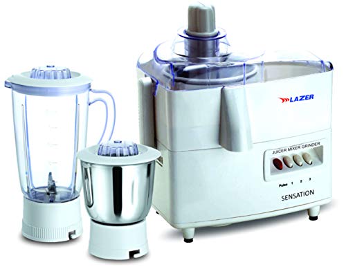 Image of Lazer Sensation 500-Watt Juicer Mixer Grinder with 2-Jars (White /Sensation)