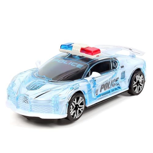 HARUMAKI 車 パトカー おもちゃ 電動カー サイレン音 ライト付き 360度回転 耐衝撃 防振 防水仕様 バッテリー別売り 子供向け 男の子 プレゼント 誕生日 ギフト 小学生 中学生 大人も楽しめる (ホワイト)
