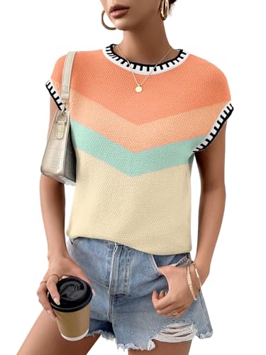 Women Knit Sweater Tops Cap Sleeve Summer Top 2026 Sleeveless Tank Tops Fashion Trendy Tshirts Clothes Fall Vest