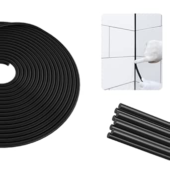 Orgthin 20FT Backer Rod 1/8 Inch, Grey Rubber Caulk Saver, Concrete Expansion Joint Filler Weather Strip Seal For Gaps And Joints
