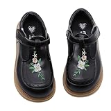 Elcssuy Girls Dress Shoes Size 11 Mary Jane Dress Shoes Little Girls School Oxford Flats Black Size 11