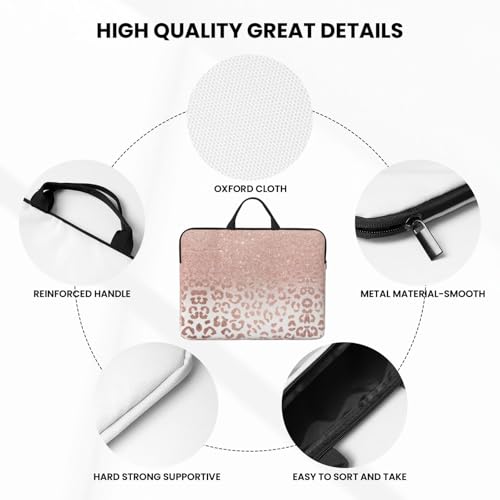 Funda para portátil de 14 pulgadas diseño glitter oro rosa miniatura 6