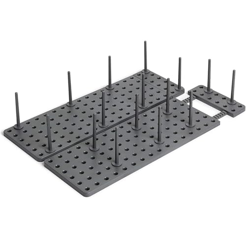 Image of Pegboard Kitchen Drawer Organizer Utensil Tray Divider for Bowls, Plates & Cutlery Storage, Expandable Drawer Organizer for Kitchen Cabinet & Dish Drying Rack
