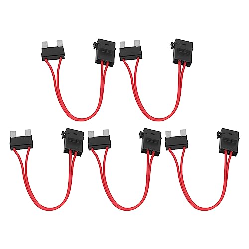 Uchwyt Bezpiecznika Samochodowego Mini Przedłużacz Drutu o Dużej Wytrzymałości 5 szt. ATM Pojazdu 20A 16AWG 5 Bezpieczników (ACL dł. 29,2 mm)