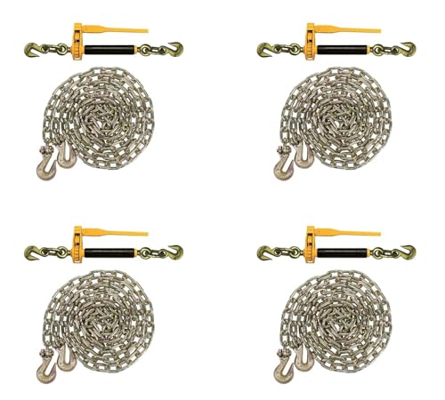 Mytee Products (4 Pack) 5/16 x 20' Grade 70 Chain 5/16-3/8 Peerless QuikBinder Kit H5125-0658 Ratchet Load Binder WLL #7100