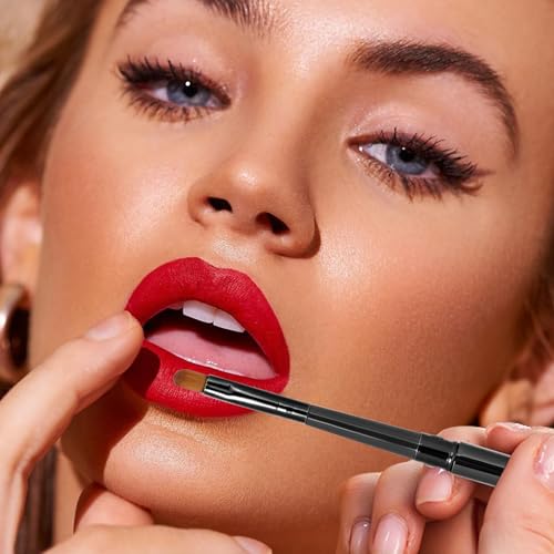 Lippenpinsel Styquenzer 2 Stück mit Kappe und flachem Applikator