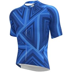 Wulibike Men's Cycling Jerseys Short Sleeve Bike Biking Shirts Full Zip with Pockets Road Bicycle Clothing