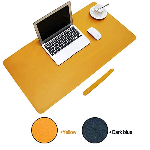 KEESIN Estera Escritorio Escritura Impermeable Juego Ordenador Portátil Cojín Ratón Ordenador Extendida(Azul amarillo)
