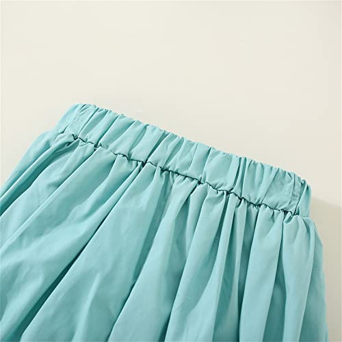 BILIKEYU Baby Toddler Girls Summer Clothes Bowknot Sleeveless Ruffle Tank Tops and Elastic Waist Baggy Leg2