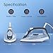 BEAUTURAL Compact Steam Iron for Clothes, Non-Stick Soleplate, Burst of Steam, Spray Mist, Self-Cleaning, Anti-Calcium, Anti-Drip, Easy Temperature Control, Light Weight, 1200 Watts