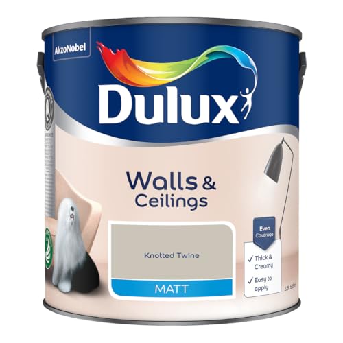 Knotted Twine Walls & Ceilings Matt Emulsion Paint 2.5L – Smooth Creamy Finish, Quick Dry, Low VOC, Easy Application for Interior Walls & Ceilings