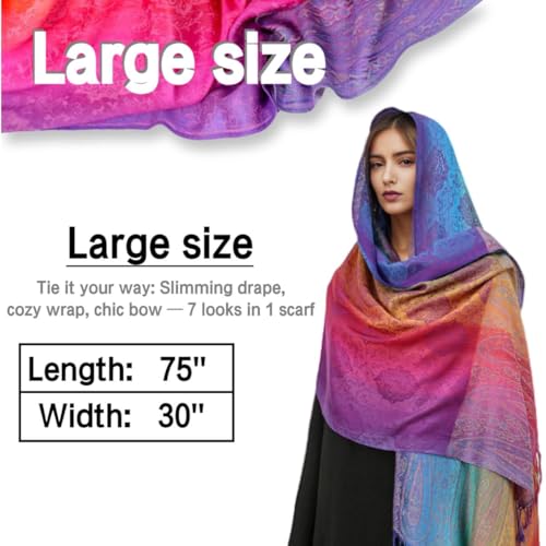 Cotton Blend Jacquard Vintage Soft Scarf With Fringed Edges,linen scarf,Silk shawl,travel scarf2