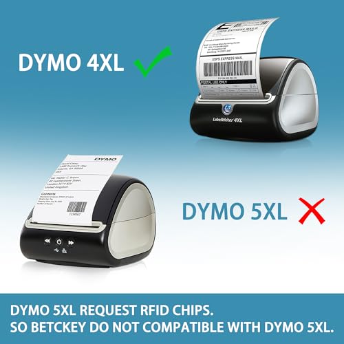 BETCKEY - Compatible DYMO 1744907 4x6 Shipping Labels, Perforated, Compatible with DYMO Labelwriter 4XL Rollo & Zebra, NOT Fit 5XL [12 Rolls/2640 Labels] by BETCKEY - Image 2