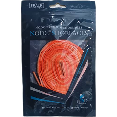 [NODC] Shading �V���[���[�X SHOELACES �C�R 120cm 140cm 160cm �V�F�[�f�B���O ���B���e�[�W �C�Ђ� ���R (�I�����W, 160cm)