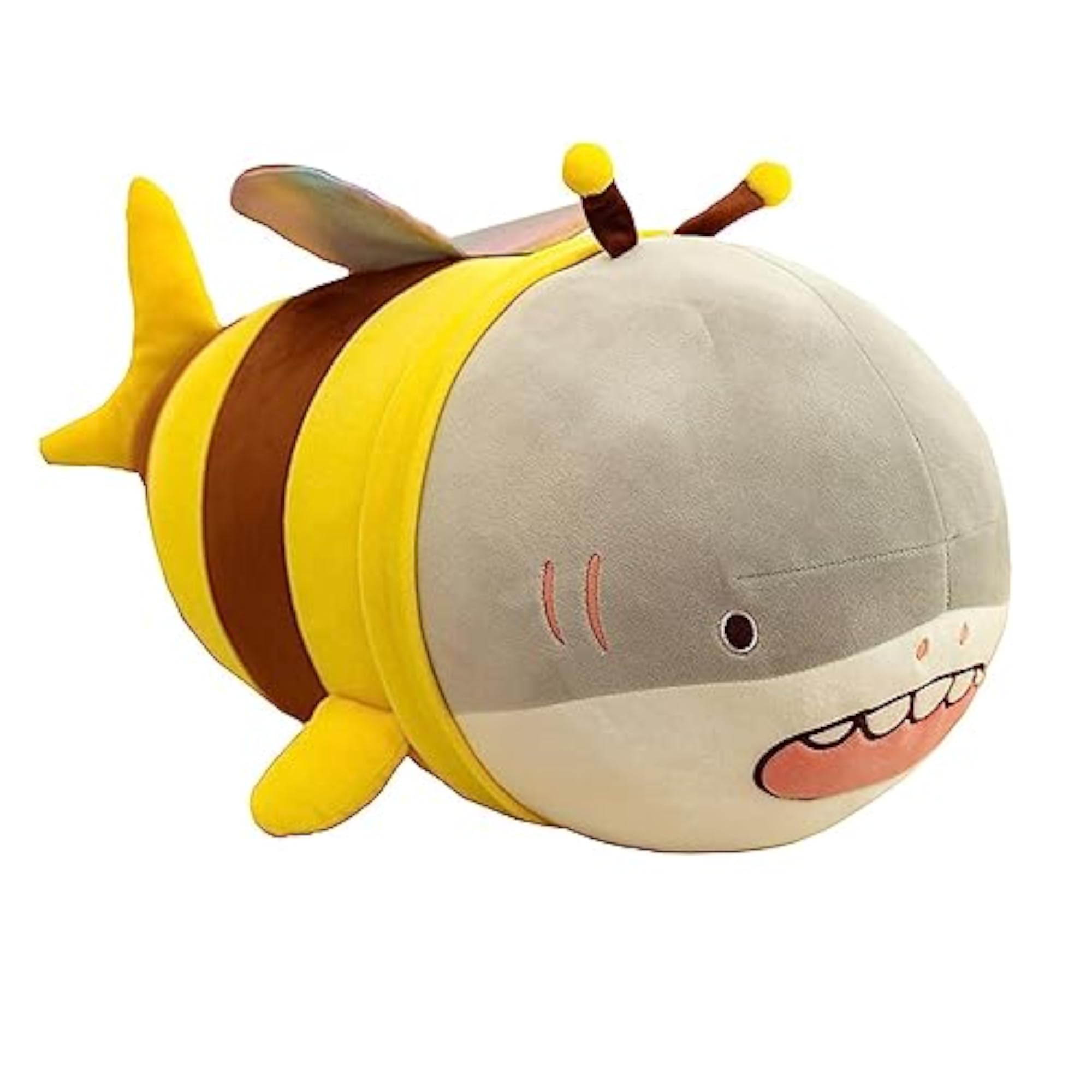 Shark and Bee Combination Hug Pillow Toy, Soft Bed Pillow