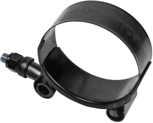 Miniatura 61 de Kyostar Abrazadera de manguera con perno en T de 2.5 pulgadas, ajustable, acero inoxidable, color azul titanio, diámetro de abrazadera para 2.5