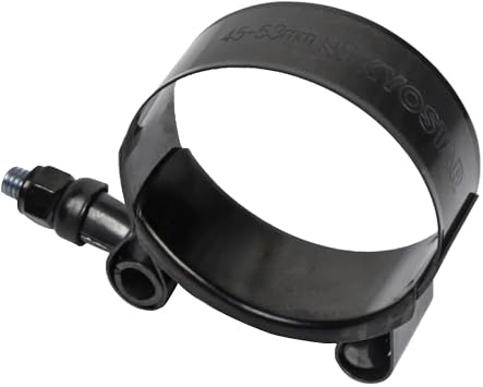 Kyostar 1.75 T-Bolt Hose Clamp Adjustable Stainless Steel Clamp Black (Electrophoresis) Diameter Ranger for 1.75 (45mm -53mm)