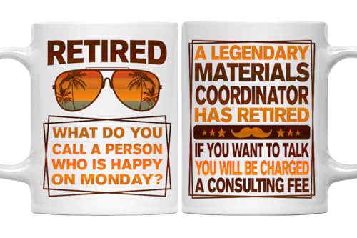 Retired Materials Coordinator Mug, Legendary Materials Coordinator Gift