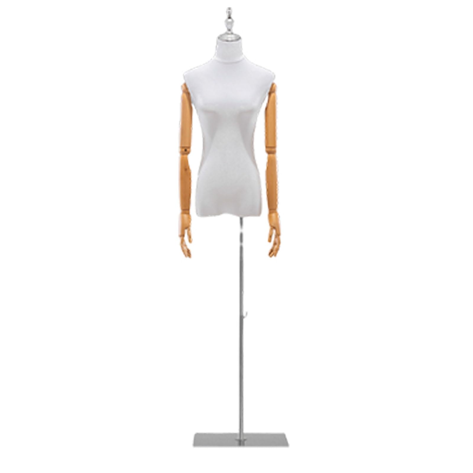 Schaufensterpuppe Weiblich Torso Ausgestattet mit Verdicktem Buntem Samt, Stilvolle Schöne Galvanisierte Kopfbedeckung, Schneiderpuppe Verstellbar Anwendbar Kleiderständer, Boutique, Bekleidungsgeschä