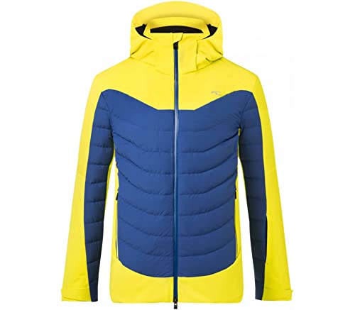 KJUS Men Sight Line Jacket Blau-Gelb, Herren Daunen Isolationsjacke, Größe 54 - Farbe Citric Yellow - Southern Blue
