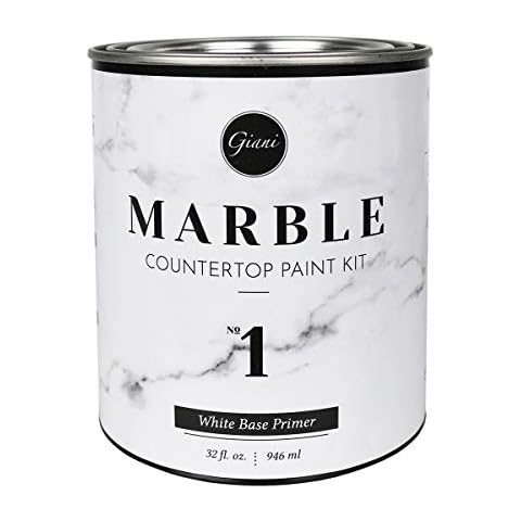 Giani Marble Countertop Paint- Step 1 White Primer (32 fl. oz.) Cover