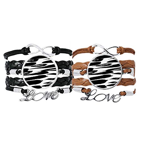 Bracelet Couple Peinture Chinoise en Cuir Idéal pour le Quotidien