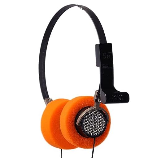 Star Headphones Handmade Hi-Fi Stereo Headset Orange Ear Pad Steel Mesh Cosplay with 3.5mm Jack