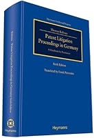 Patent Litigation Proceedings in Germany 3452278743 Book Cover