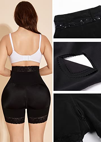 Shapshe Body Shaper For Women Tummy Control Butt Lifting Shapewear Shorts High Waisted Seamless Open Crotch Faja Shorts Extra Firm Flat Tummy Waist Slimmer Panties Black Medium #TOP2