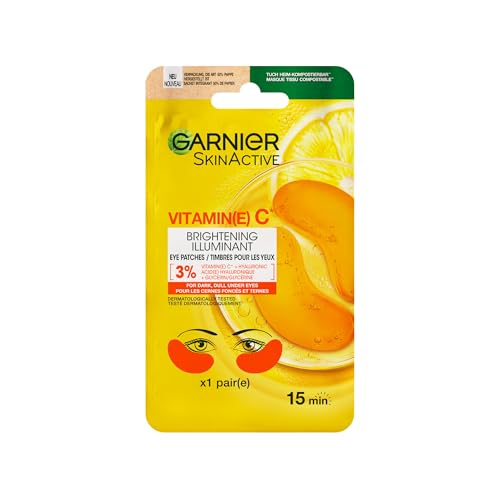 Garnier patchs contour des yeux vitamine C éclaircissants, acide hyaluronique, 1 paire