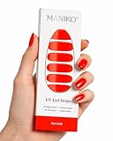 Maniko® UV Gel Strips - Selbstklebende Nagelfolie für bis zu 2 Anwendungen - Vegan & langanhaltend - Maniküre für natürliche Nägel (20 UV Gel Strips) (Hot Chili)