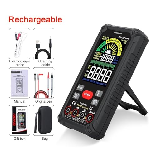 Multitesteur courant ca tension 1000V multimètre numérique écran couleur LCD - 2