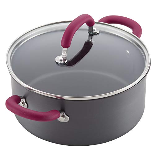 Rachael Ray Create Delicious Hard Anodized Nonstick Cookware Pots and Pans Set, 11 Piece, Burgundy Handles by Rachael Ray - Image 7