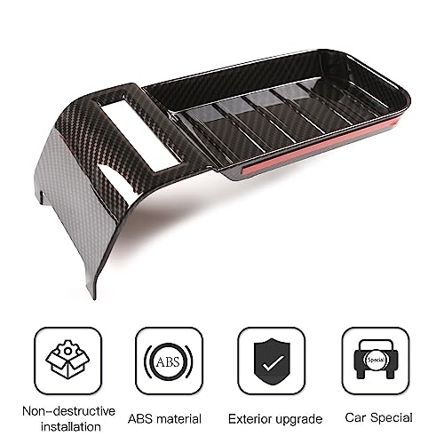 LLKUANG Center Console Armrest Box Storage Box Cover Slot Sticker Car Accessories for Toyota Tundra 2014-2021 ABS Plastic (Carbon Fiber Style) by LLKUANG - Used condition - Image 3