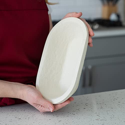 Bulka Oval Banneton Bread Proofing Basket Brotform Spruce Wood Pulp Small Oval 500G - Plane Non-Stick Batard Dough Proving Bowl Boule Container Bread Making Sourdough Artisan Loaves, Made In Germany. #TOP3