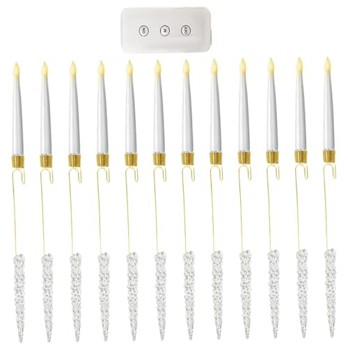Bougies LED coniques sans flamme sapin de Noël lumière blanche