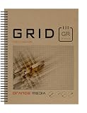 Grid Sketchbook. Spiral Bound Journal Style Sketchbook for Pencil, Ink, Marker, Charcoal and Watercolor Paints. Art, Design and Education. (8.5' x 11') (1)