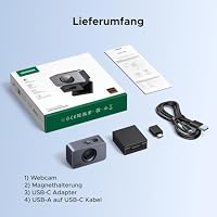 UGREEN FineCam 1080P, Fixfokus, Dual-Mikrofon, Face AE, Objektivdeckel – Ansicht 8