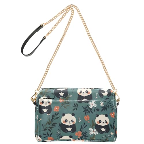 Leather Crossbody Bags Shoulder Purse Cross Body Bag for Women Cute Panda Travel Design Handbag